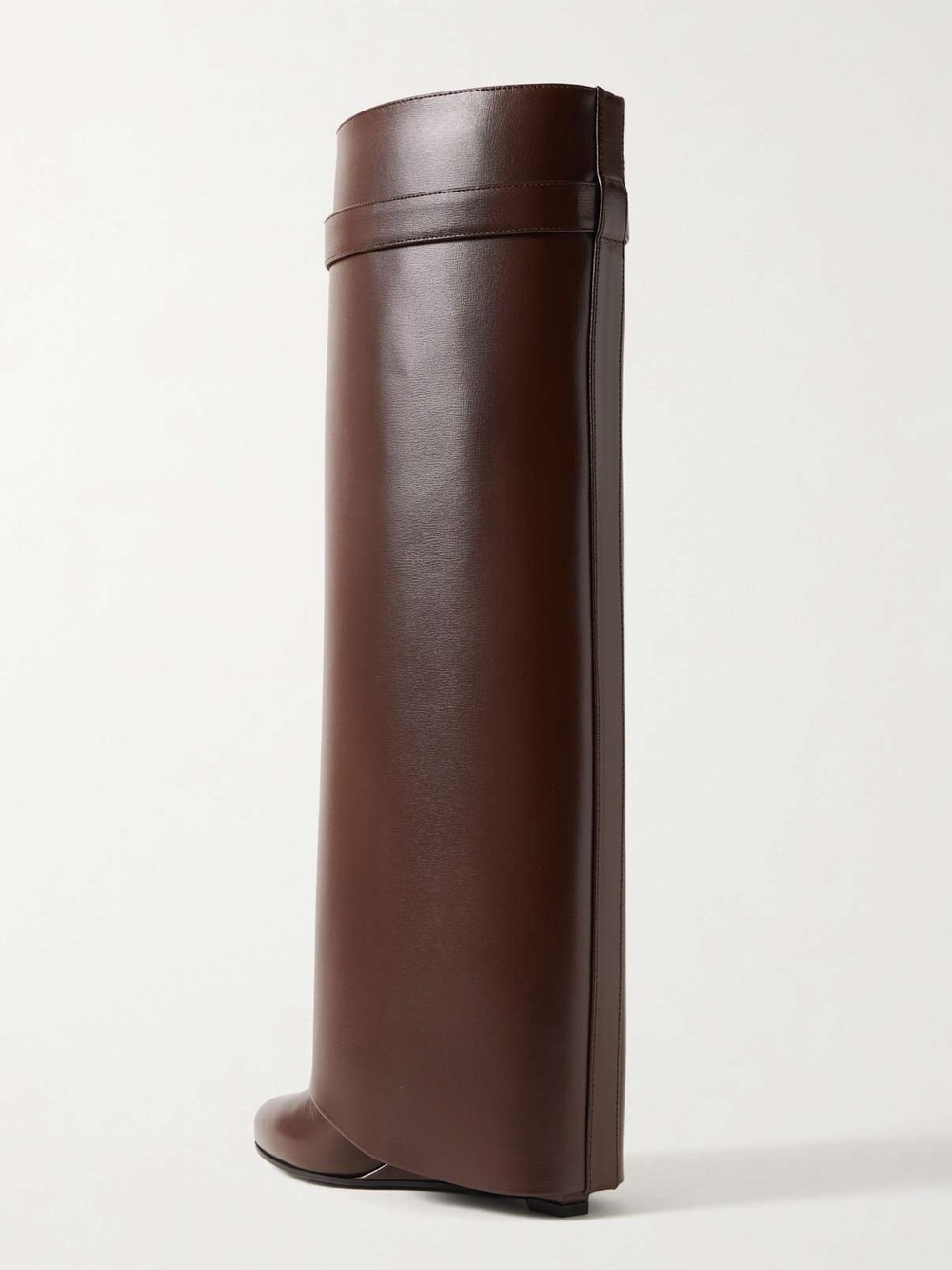 EUC Givenchy Shark Lock embellished glossed-leather knee boots 39 $2,550 - Picture 3 of 16